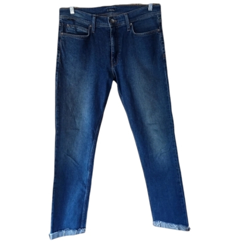 BDG Urban Outfitters Skinny Cutoff Stretch Denim Jeans Dark Wash Size 34 x 32